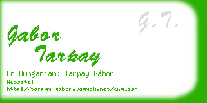 gabor tarpay business card